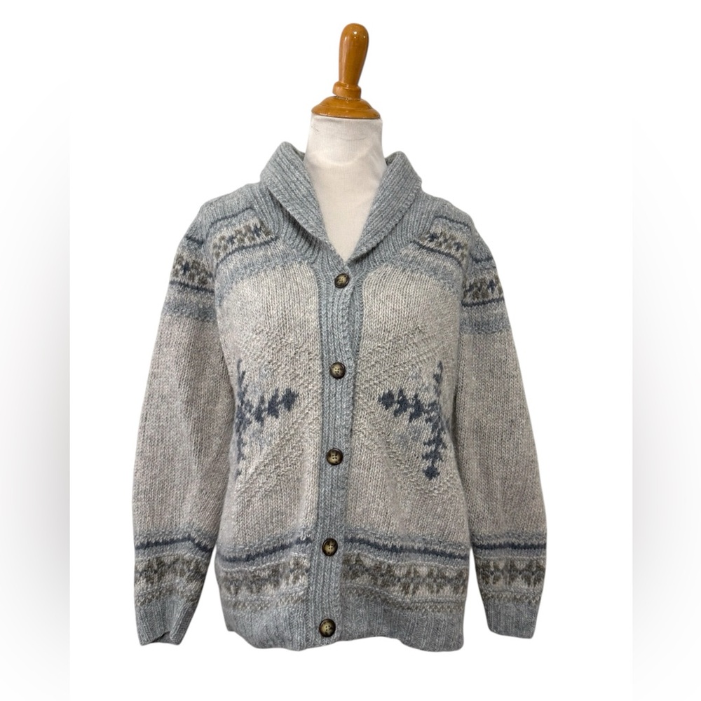 Eddie Bauer Legend Handknit Sweater Nanaimo Merino Wool Mohair Vintage size M